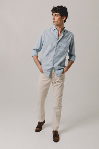 Estivella Striped Linen Shirt - Sohhan