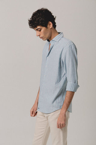 Estivella Striped Linen Shirt - Sohhan