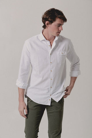 One Pocket Oxford Shirt White - Sohhan
