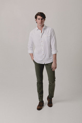 One Pocket Oxford Shirt White - Sohhan