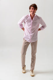 Pink fine stripe shirt - Sohhan