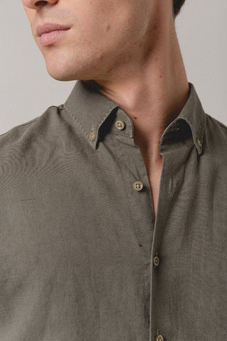 Mangrove Green Linen Sport Shirt - Sohhan