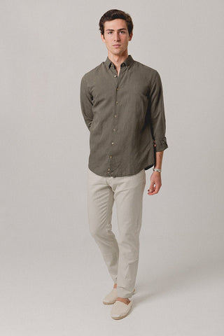 Mangrove Green Linen Sport Shirt - Sohhan