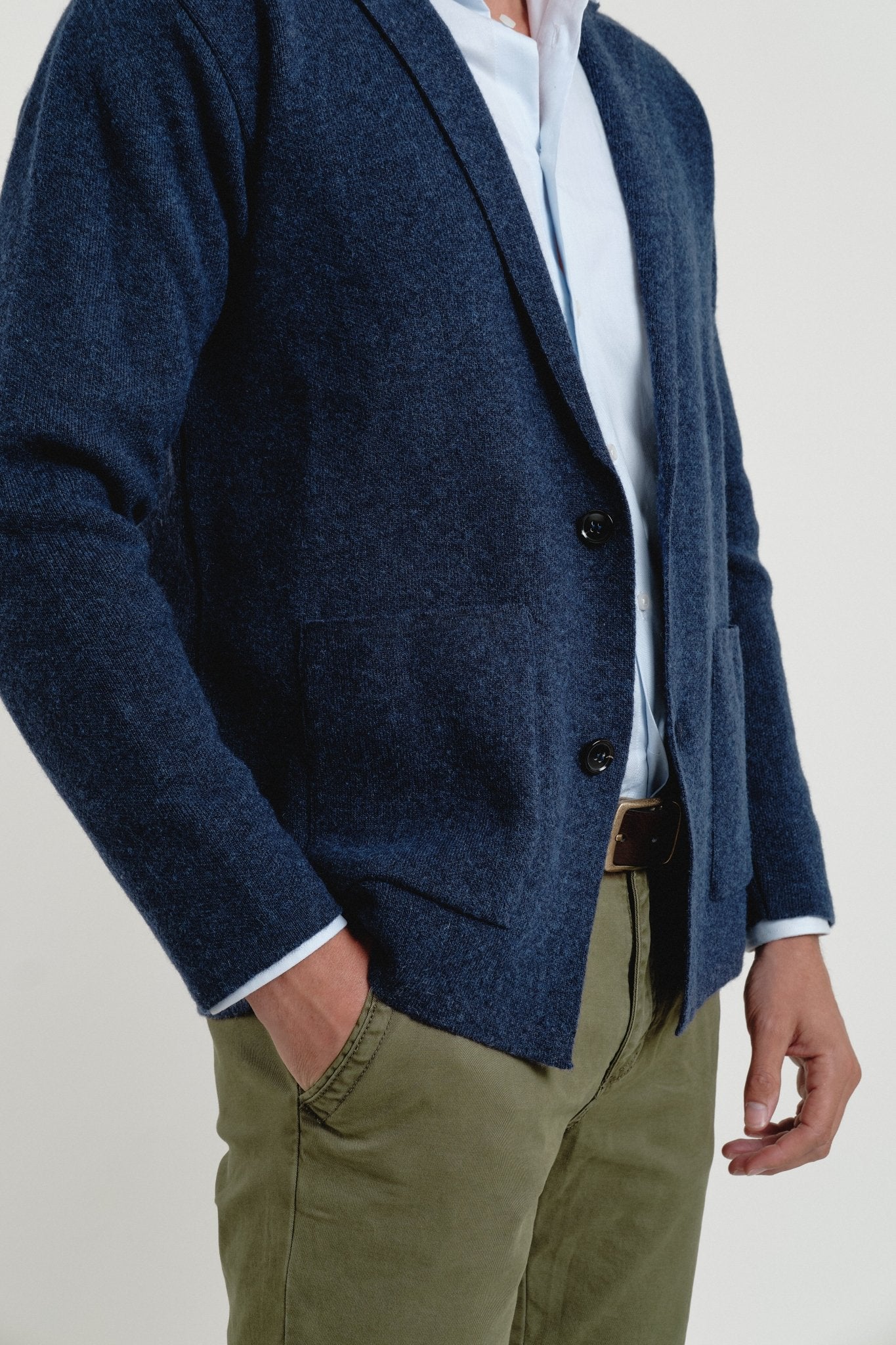 Americana de punto Clark Azul - Sohhan