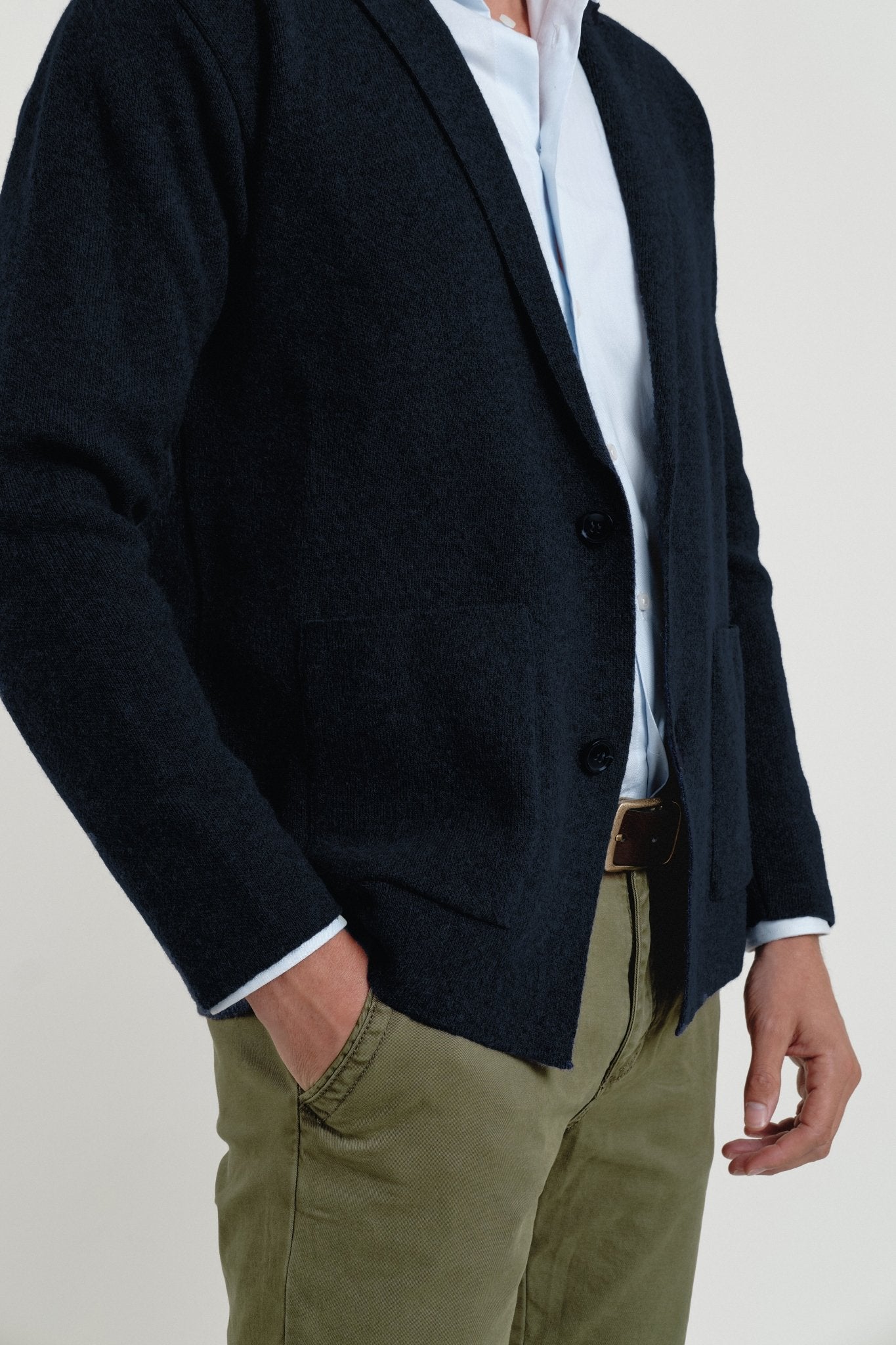 Americana de punto Clark Azul - Sohhan