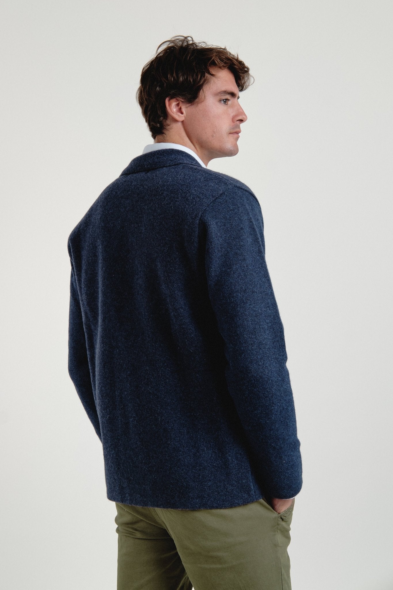 Americana de punto Clark Azul - Sohhan