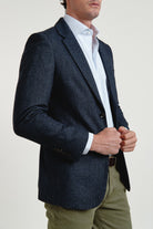 Americana Lana Herringbone Marino - Sohhan