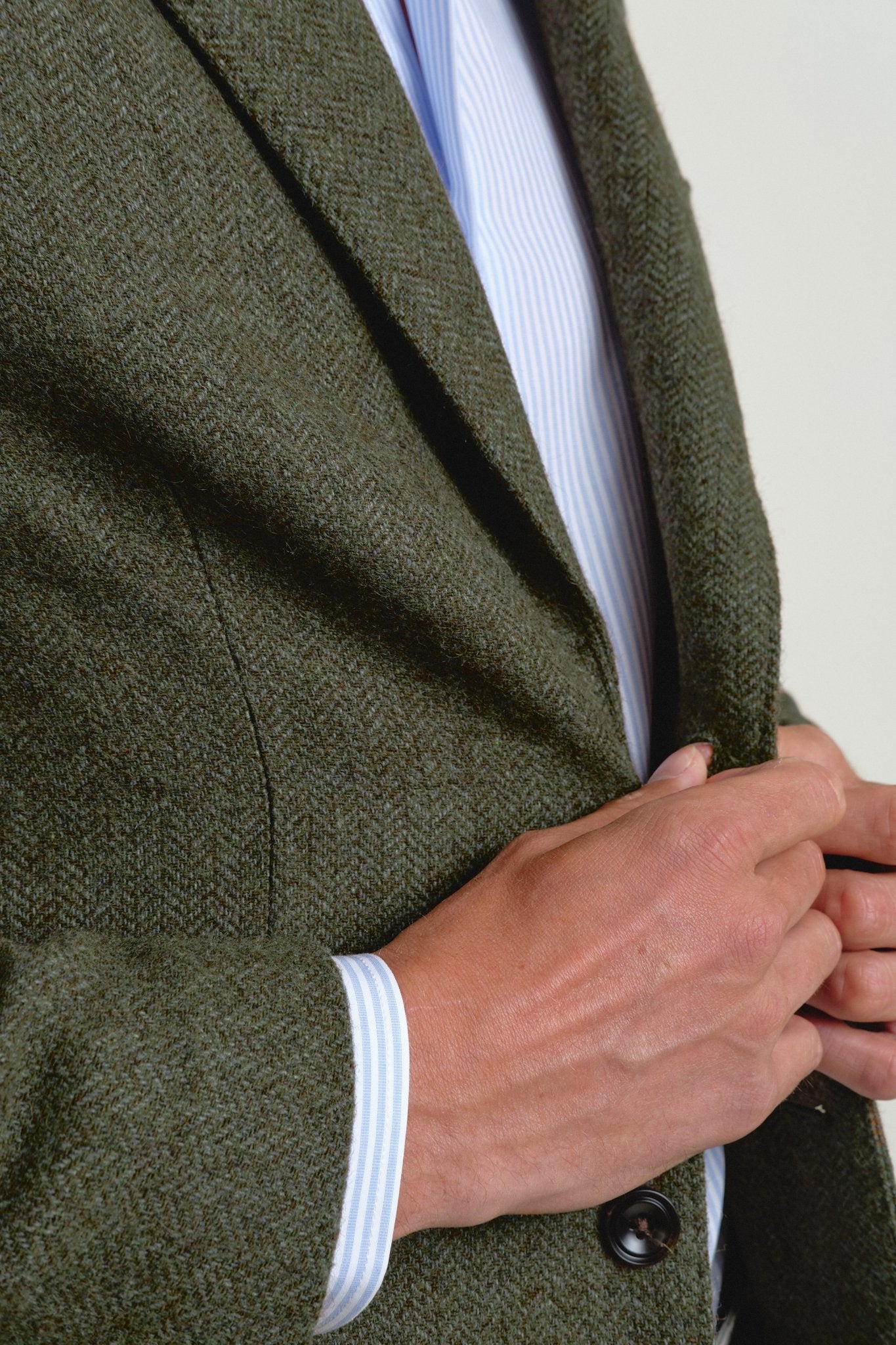 Americana Lana Herringbone Verde - Sohhan