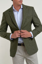 Americana Lana Herringbone Verde - Sohhan