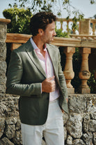 Arthur Linen Green Blazer Hustle Heritage - Sohhan