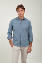 Camisa Ben Nido De Abeja Azul - Sohhan