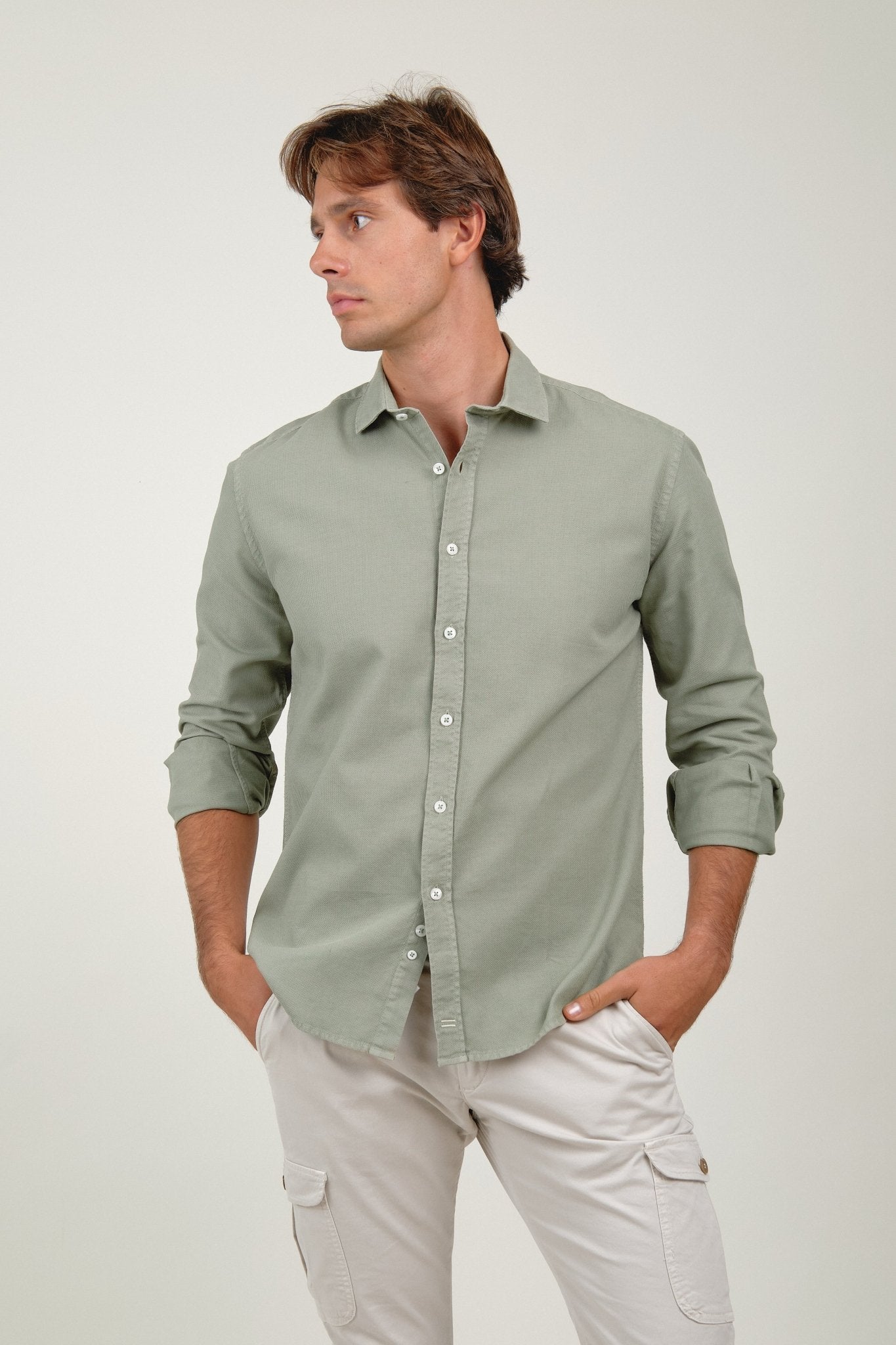 Camisa Ben Nido de Abeja Verde Amazonas - Sohhan