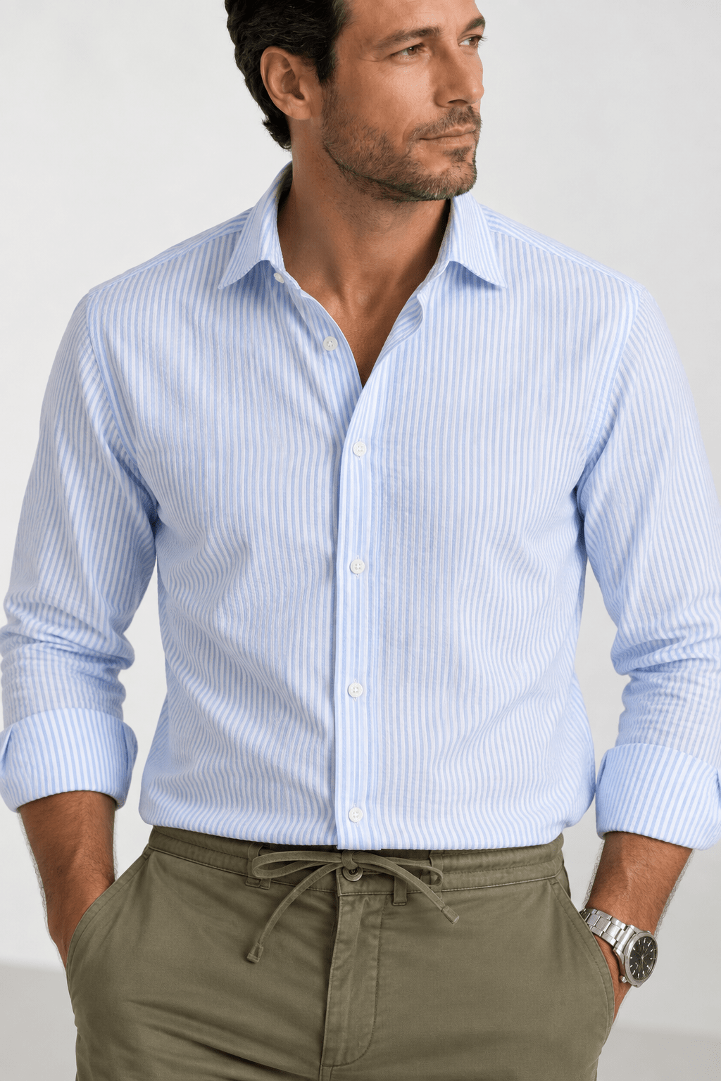 Camisa Bérgamo Raya Celeste - Sohhan