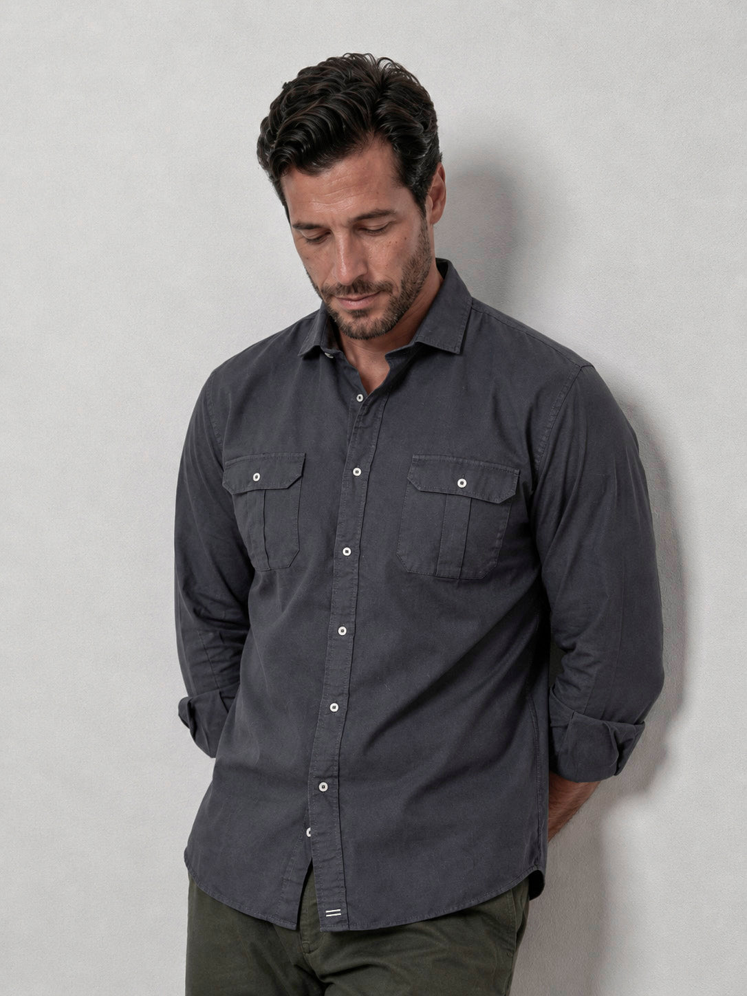 Camisa Dean Colmena Sahara Marino - Sohhan