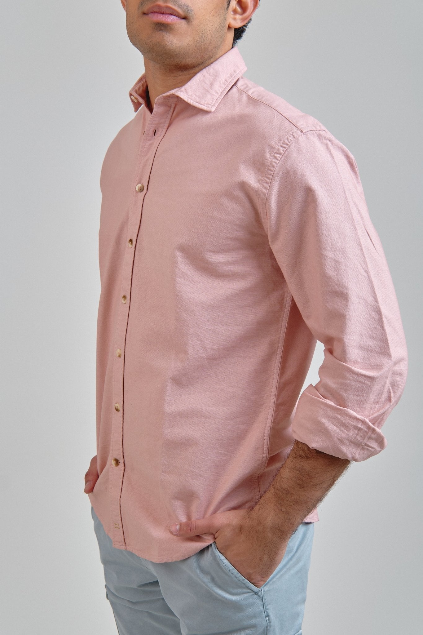 Camisa Essential Oxford Rosa Oslo - Sohhan