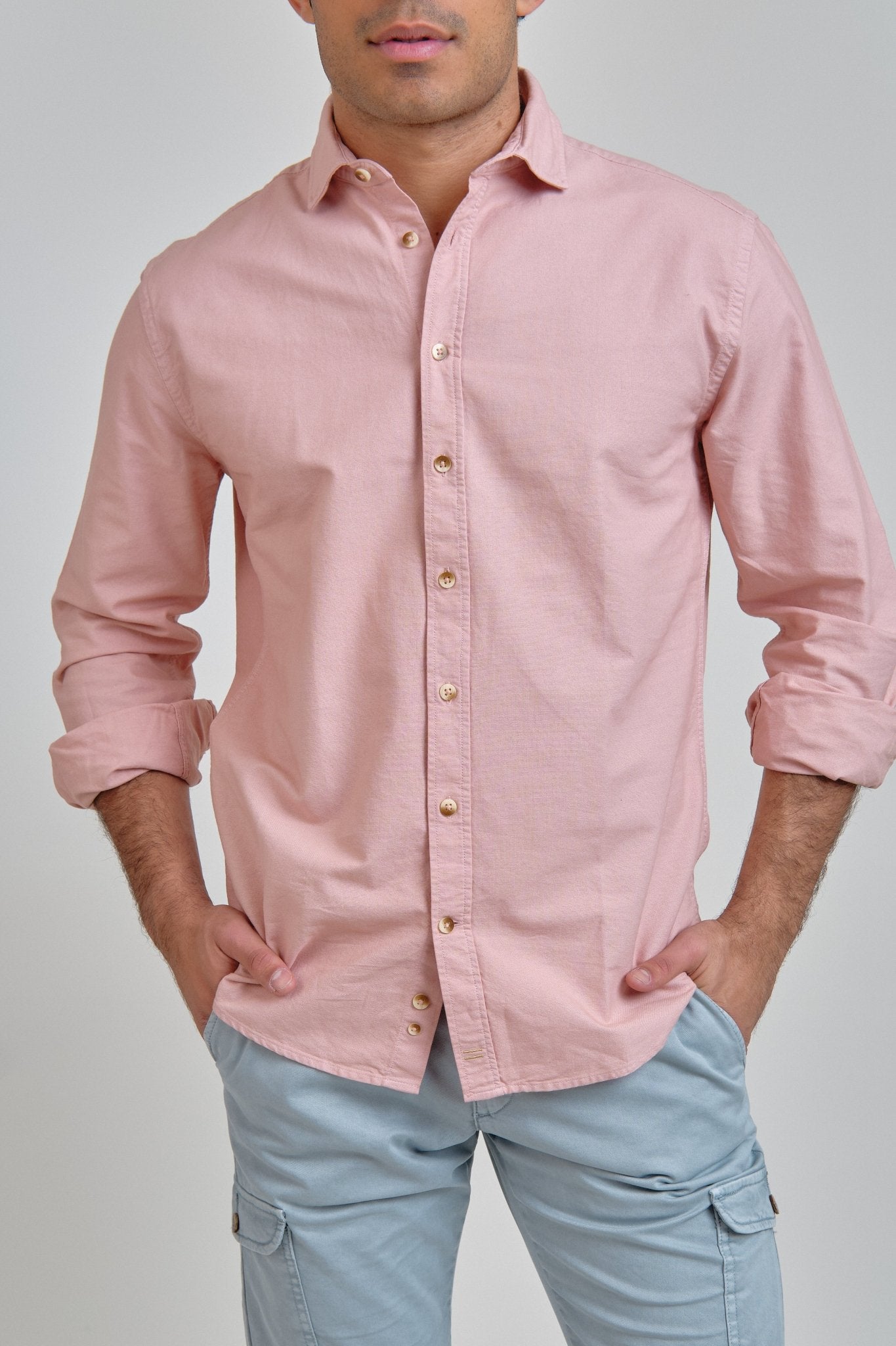 Camisa Essential Oxford Rosa Oslo - Sohhan