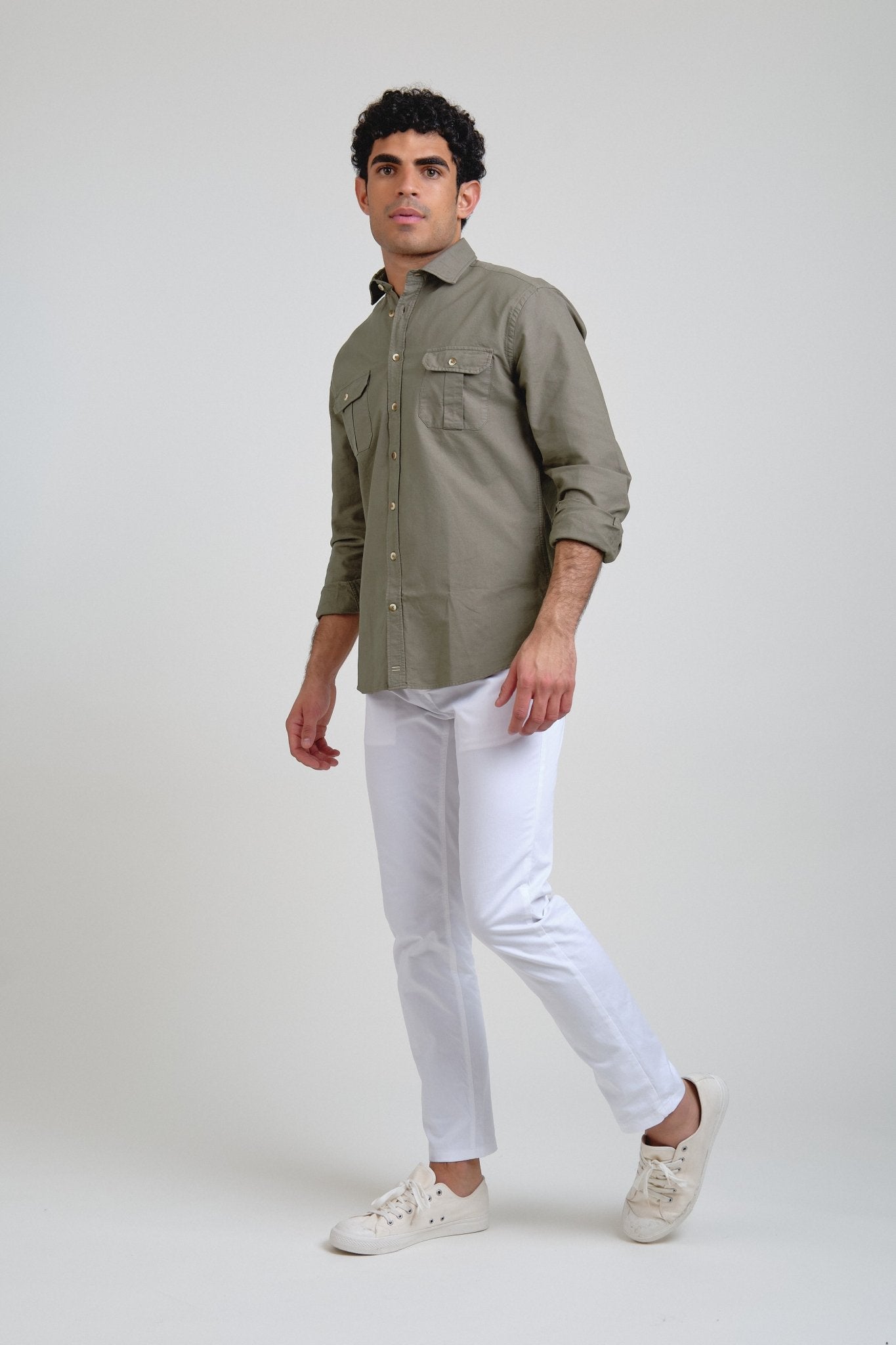 Camisa Essential Oxford Sahara Verde Bogotá - Sohhan