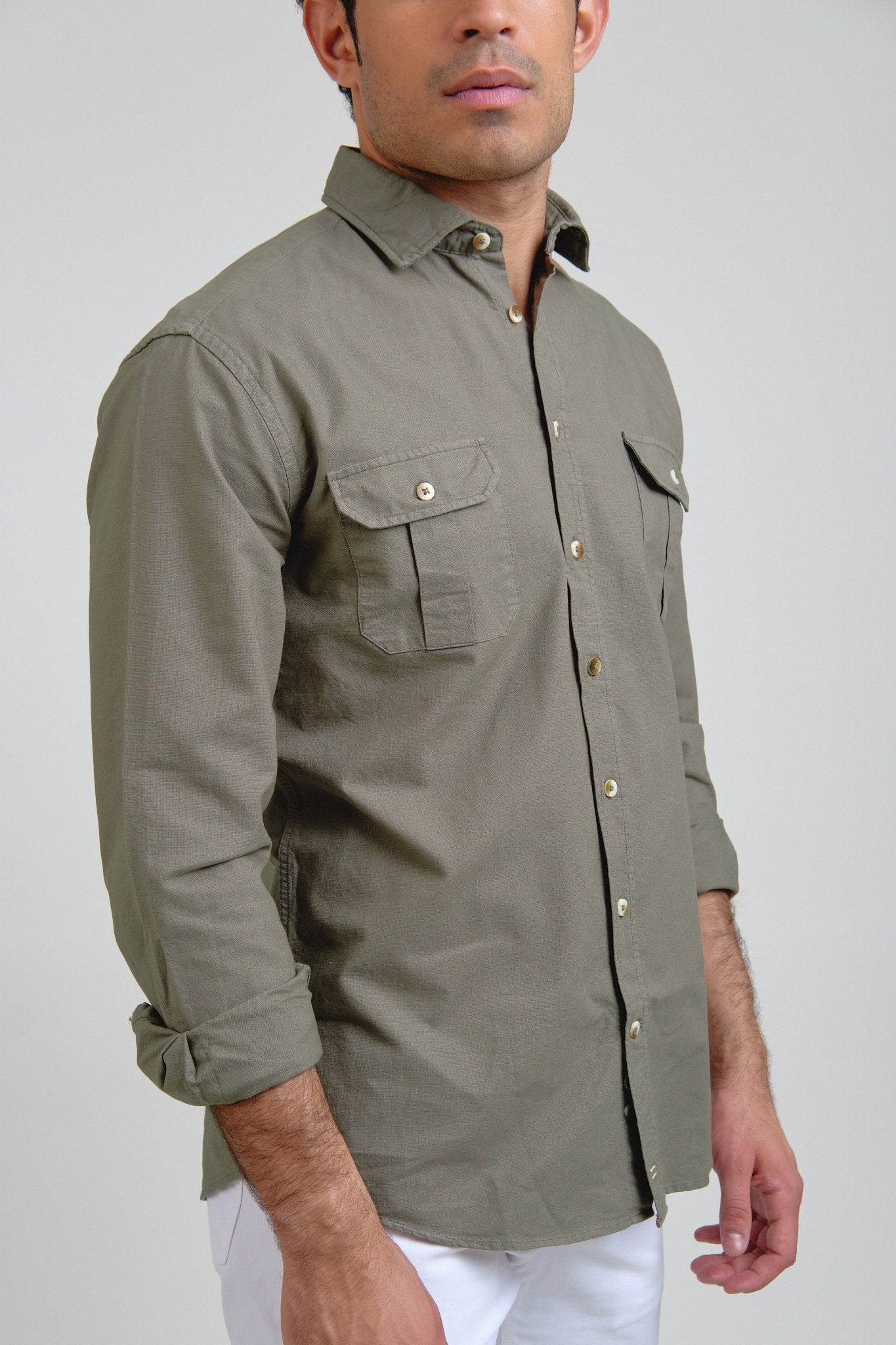 Camisa Essential Oxford Sahara Verde Bogotá - Sohhan