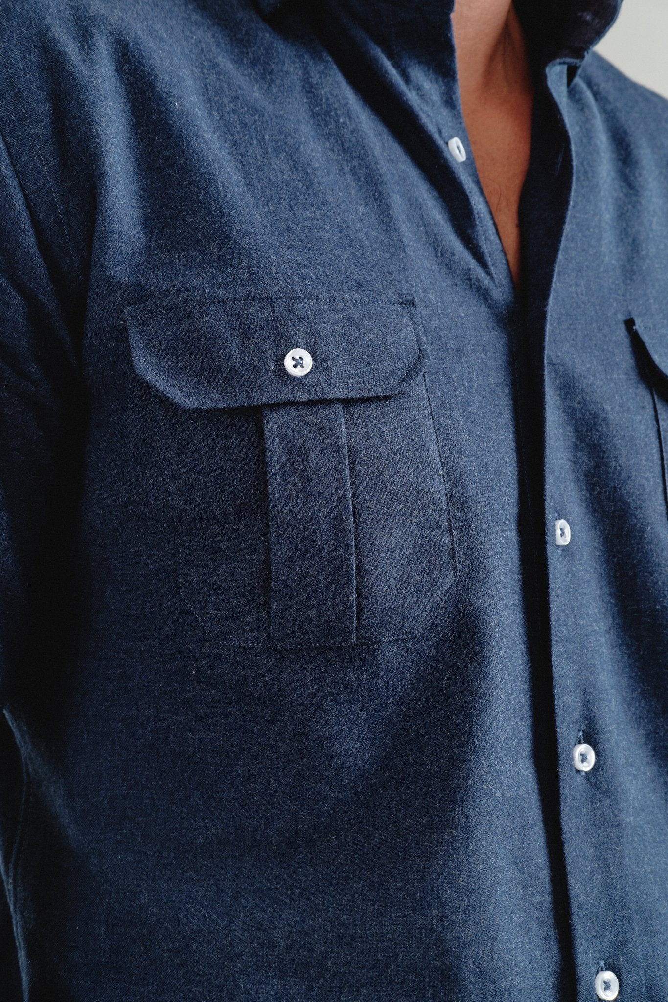 Camisa Franela Ember Sáhara Marino - Sohhan