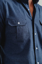 Camisa Franela Ember Sáhara Marino - Sohhan