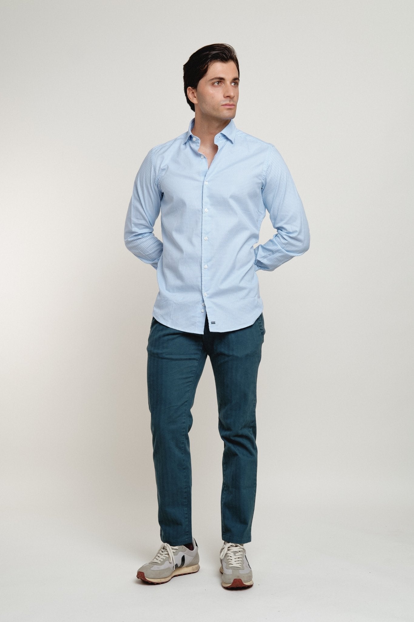 Camisa Hamptons Cuadros Azul - Sohhan