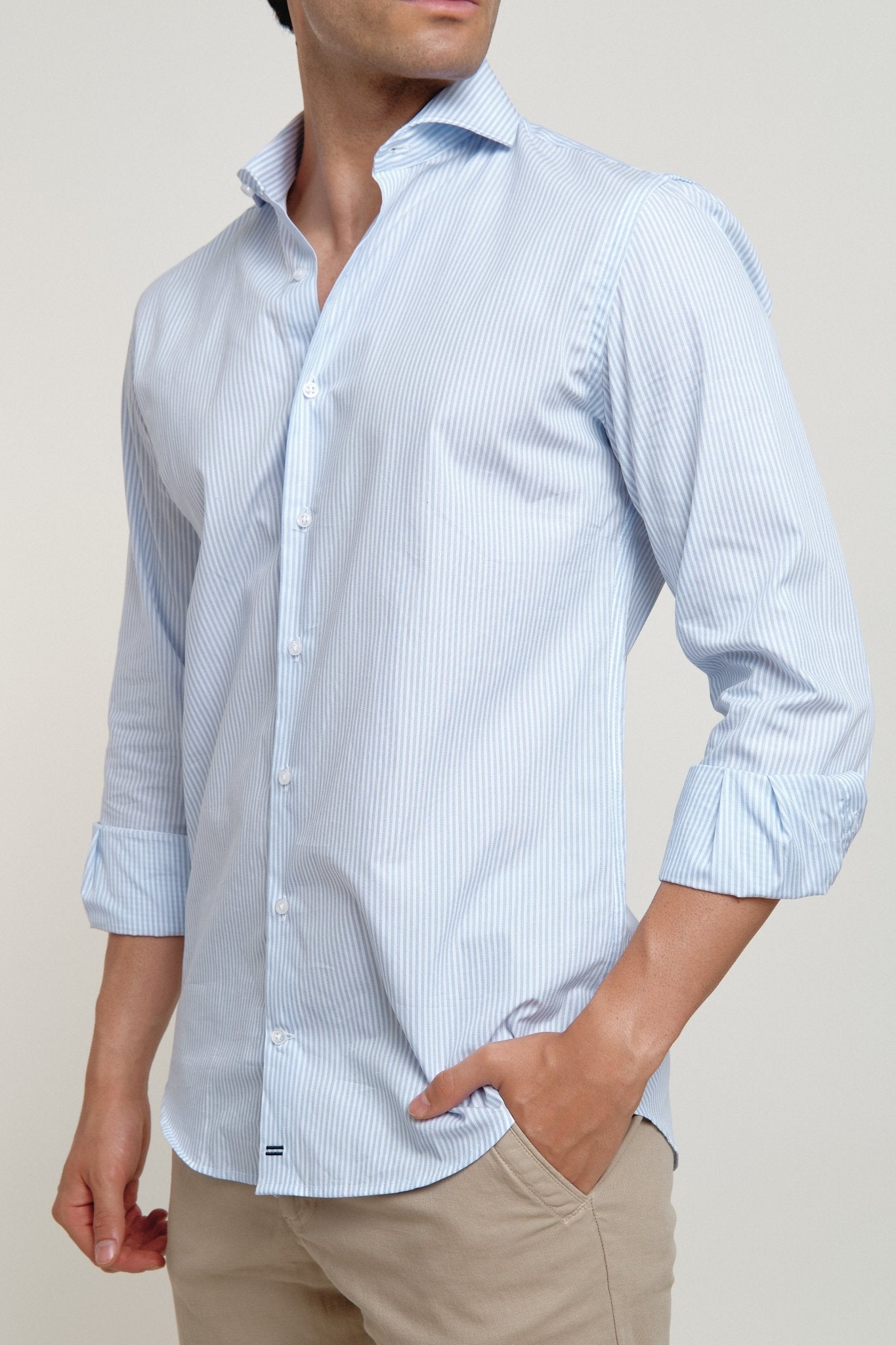 Camisa Harry Rayas Celeste - Sohhan