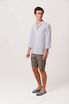 Camisa Hawaiana Lino Raya Celeste - Sohhan