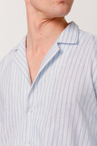 Camisa Hawaiana Lino Raya Celeste - Sohhan