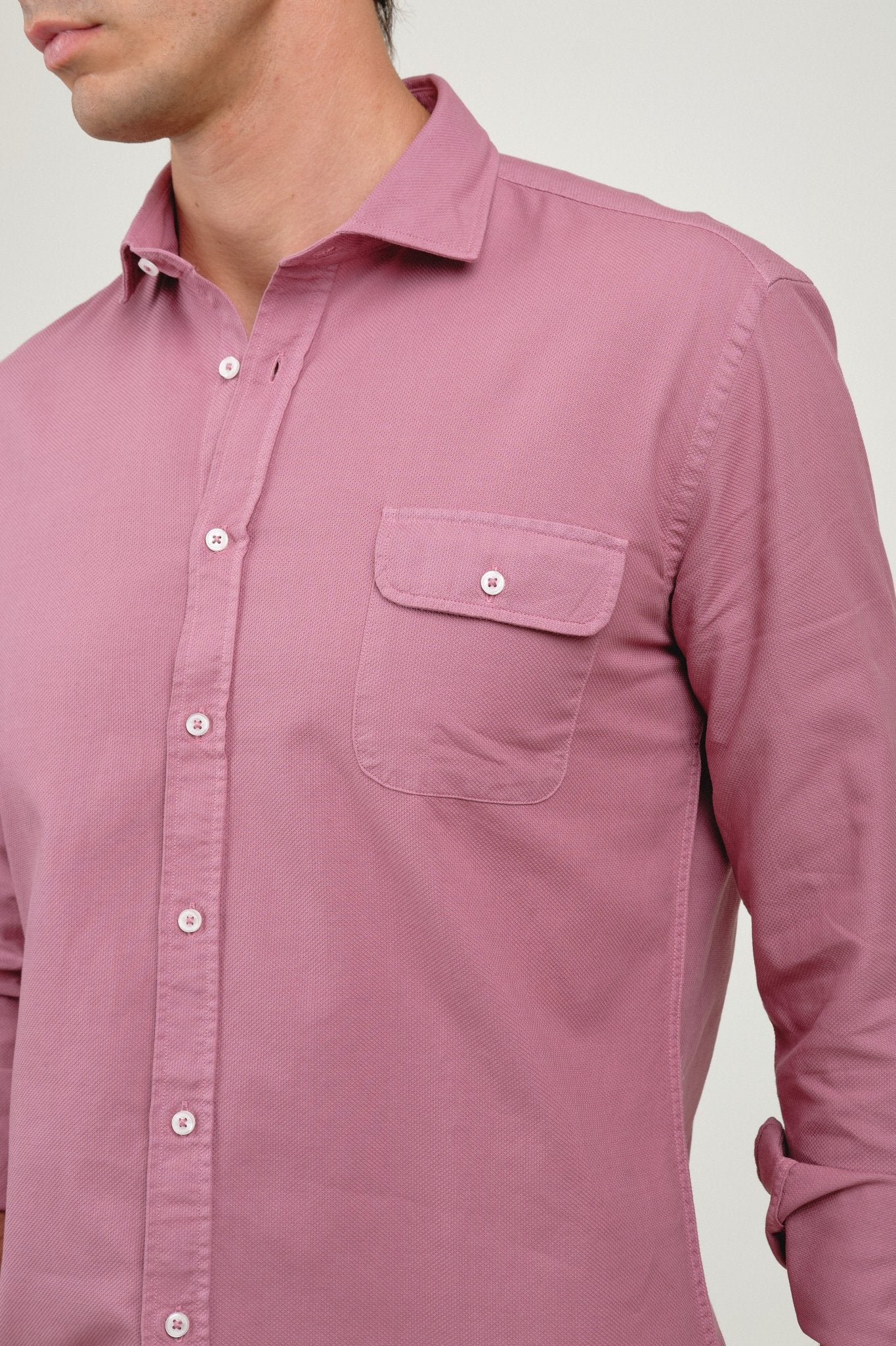 Camisa Ian Nido De Abeja Un Bolsillo Sintra - Sohhan