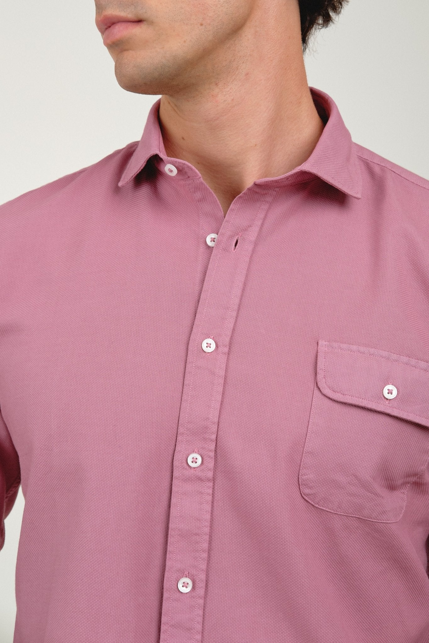 Camisa Ian Nido De Abeja Un Bolsillo Sintra - Sohhan