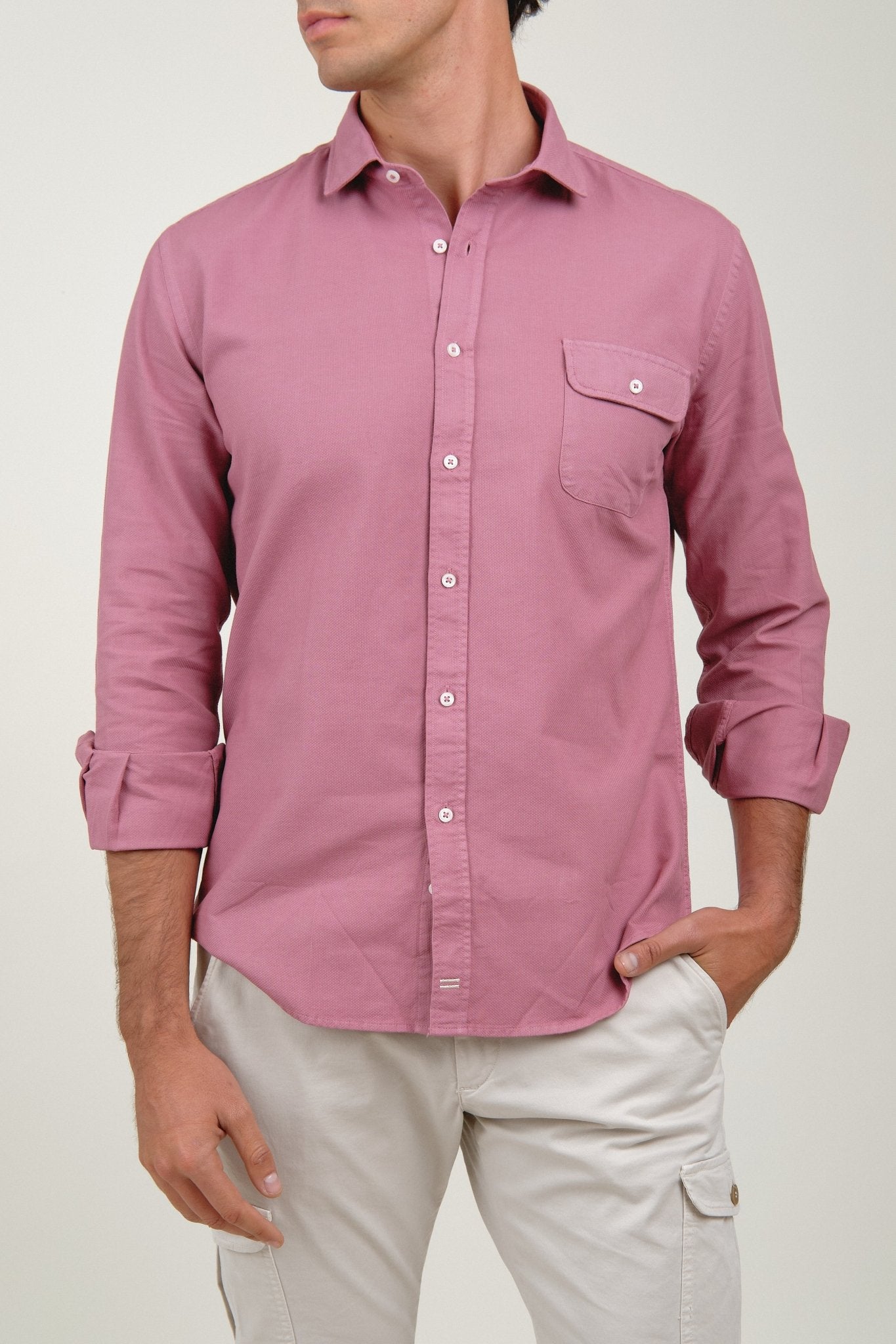 Camisa Ian Nido De Abeja Un Bolsillo Sintra - Sohhan