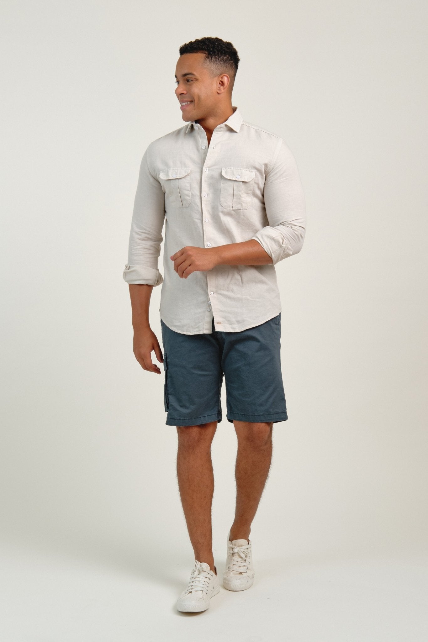 Camisa Lino Bali Crudo - Sohhan