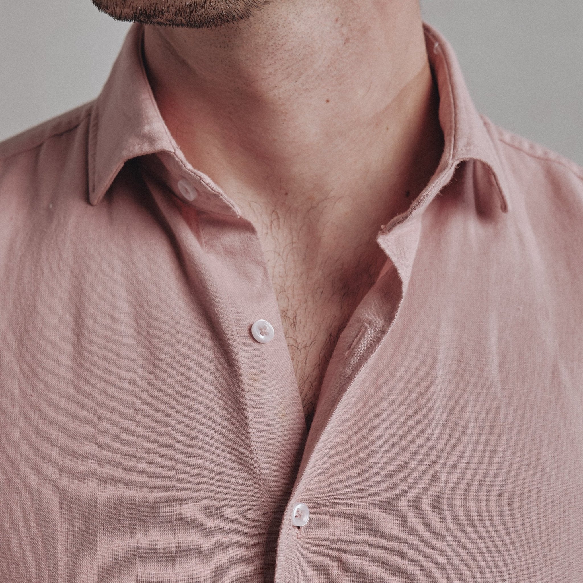 Camisa Lino Boracay Rosa - Sohhan