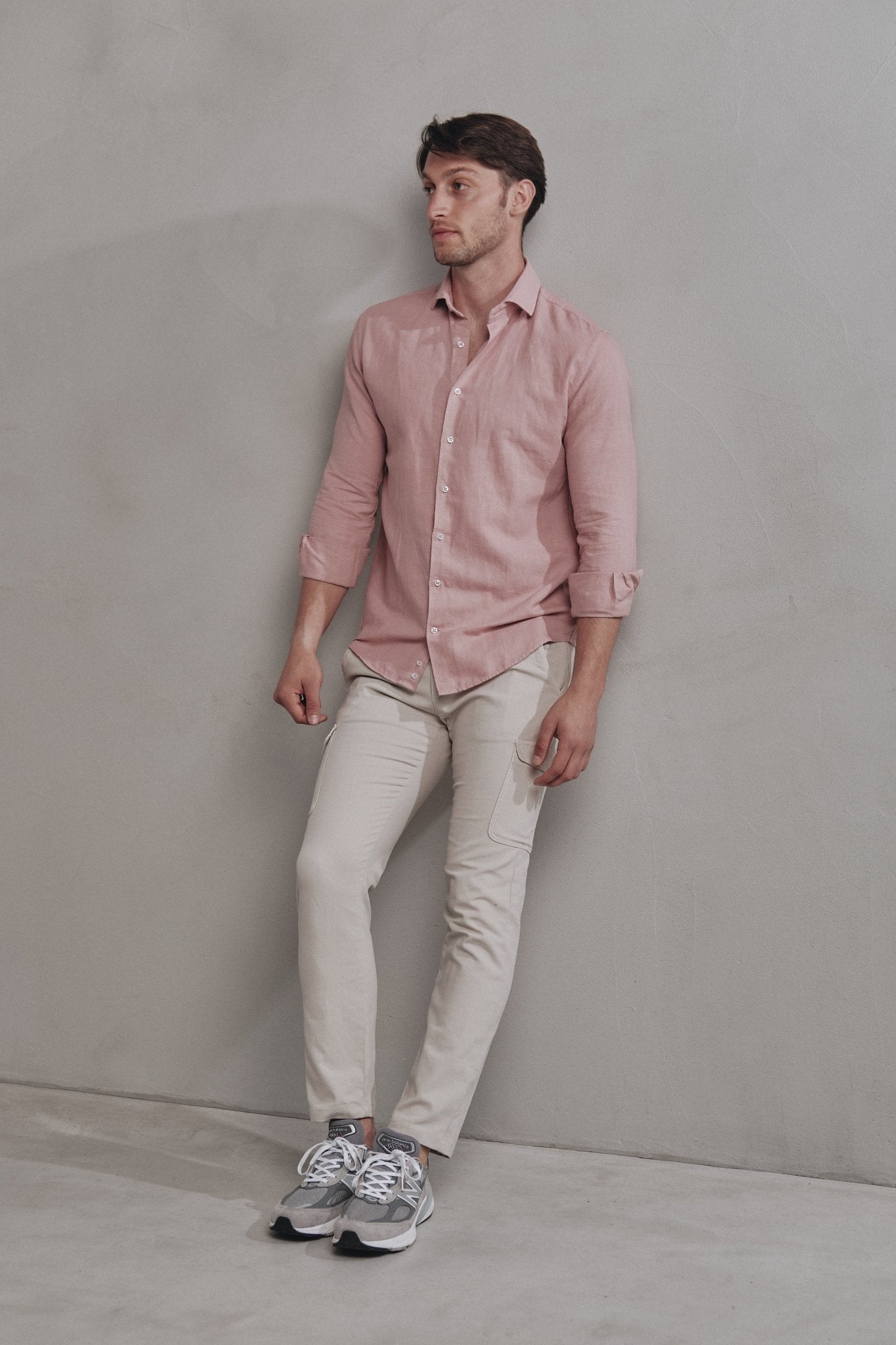 Camisa Lino Boracay Rosa - Sohhan