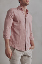 Camisa Lino Boracay Rosa - Sohhan