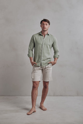 Camisa Lino Boracay Verde Amazonas - Sohhan