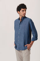 Camisa Lino Brisa Azul - Sohhan