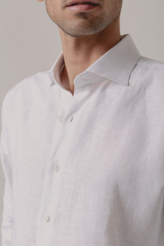 Camisa Lino Cairo Blanco - Sohhan