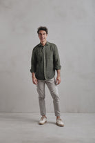Camisa Lino Lucca Sahara Verde - Sohhan