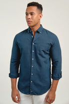 Camisa Lino Navagio Marino - Sohhan