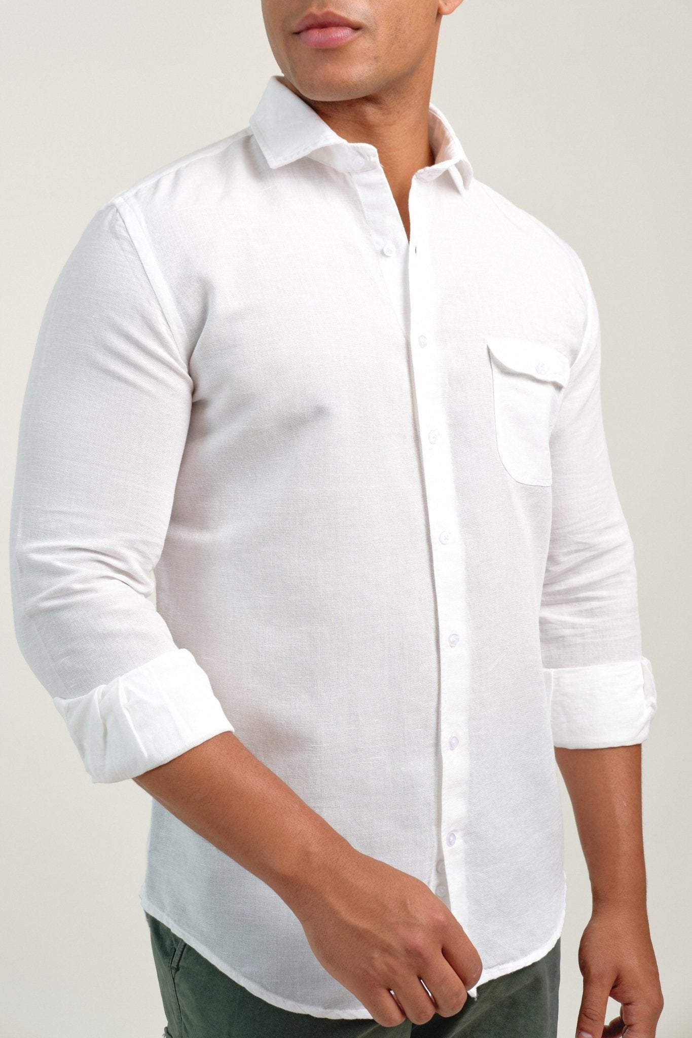 Camisa Lino Portofino Blanco - Sohhan