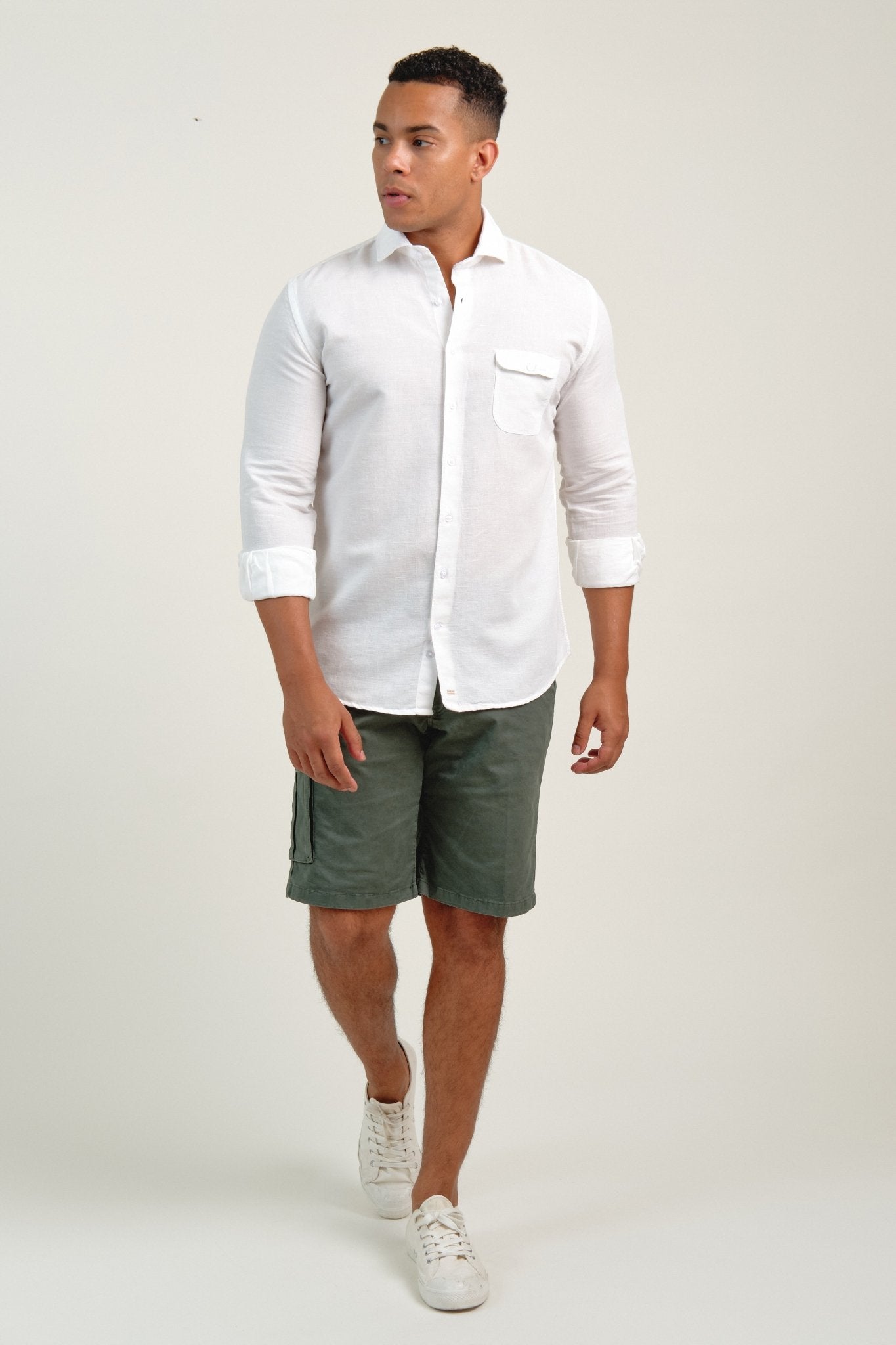 Camisa Lino Portofino Blanco - Sohhan