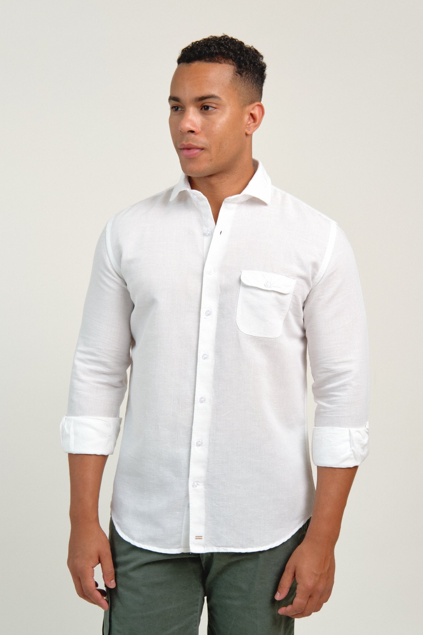 Camisa Lino Portofino Blanco - Sohhan
