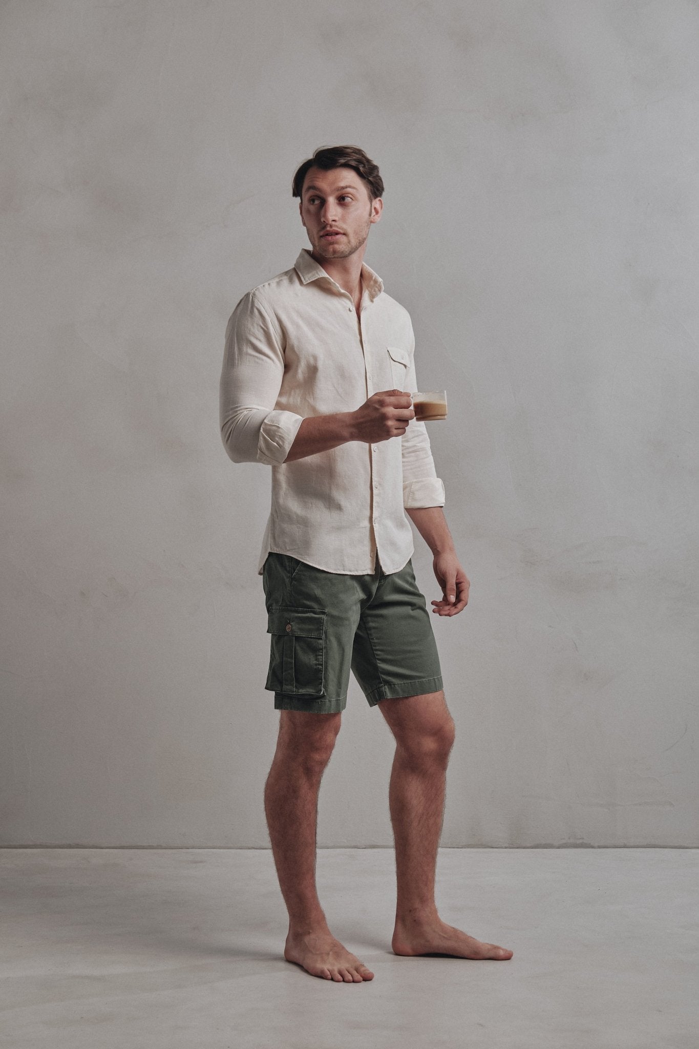 Camisa Lino Portofino Vainilla - Sohhan