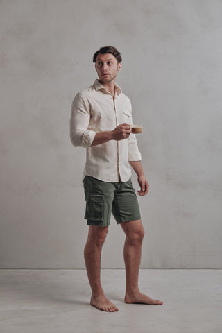 Camisa Lino Portofino Vainilla - Sohhan
