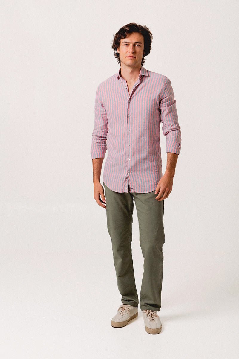 Camisa Lino Rayas Benissa - Sohhan