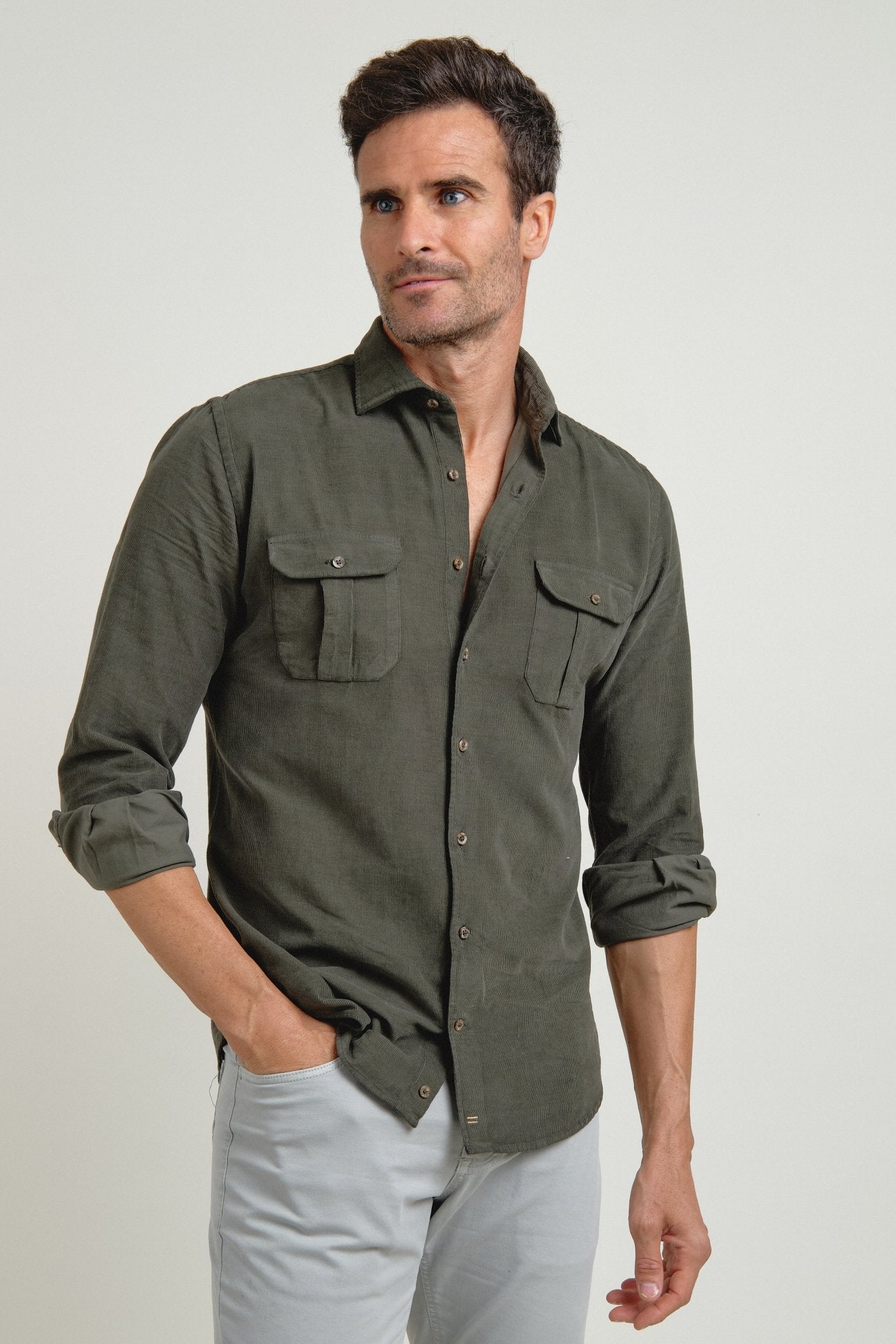Camisa Micropana Tissor Sahara Verde - Sohhan