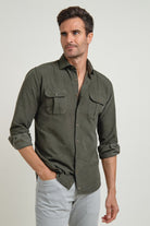 Camisa Micropana Tissor Sahara Verde - Sohhan