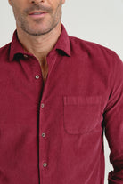 Camisa Micropana Tissor Un Bolsillo Burdeos - Sohhan
