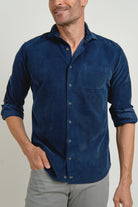 Camisa Micropana Tissor Un Bolsillo Marino - Sohhan